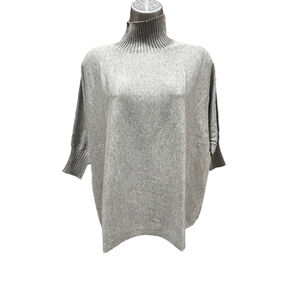 NWT Anatomie Ash Ribbed Mock Neck Sweater in gray size extra large Retails $198